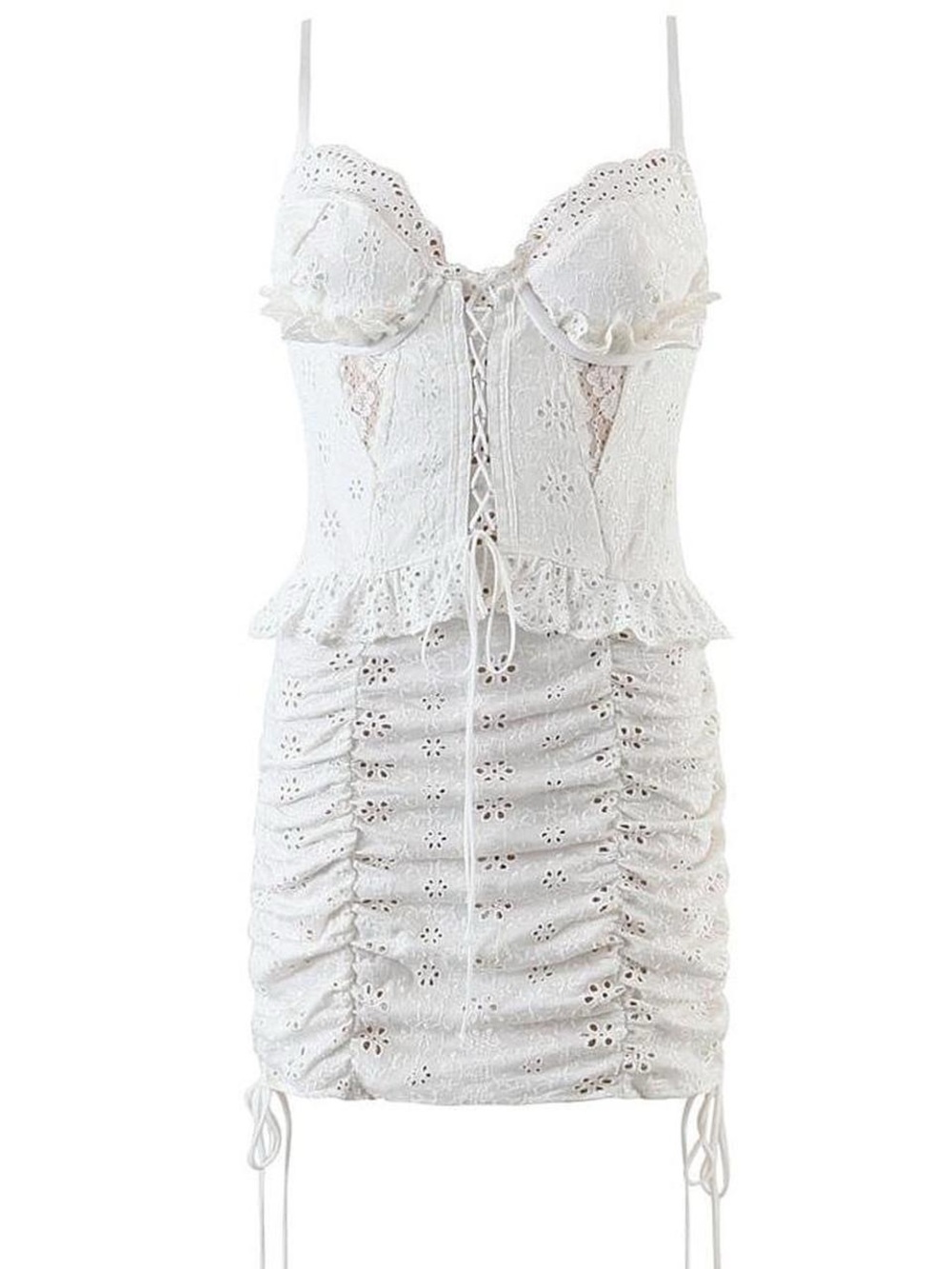 For Love & Lemons Sophie Eyelet Mini Dress